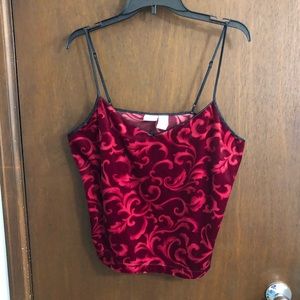 Cute velvet tank top
